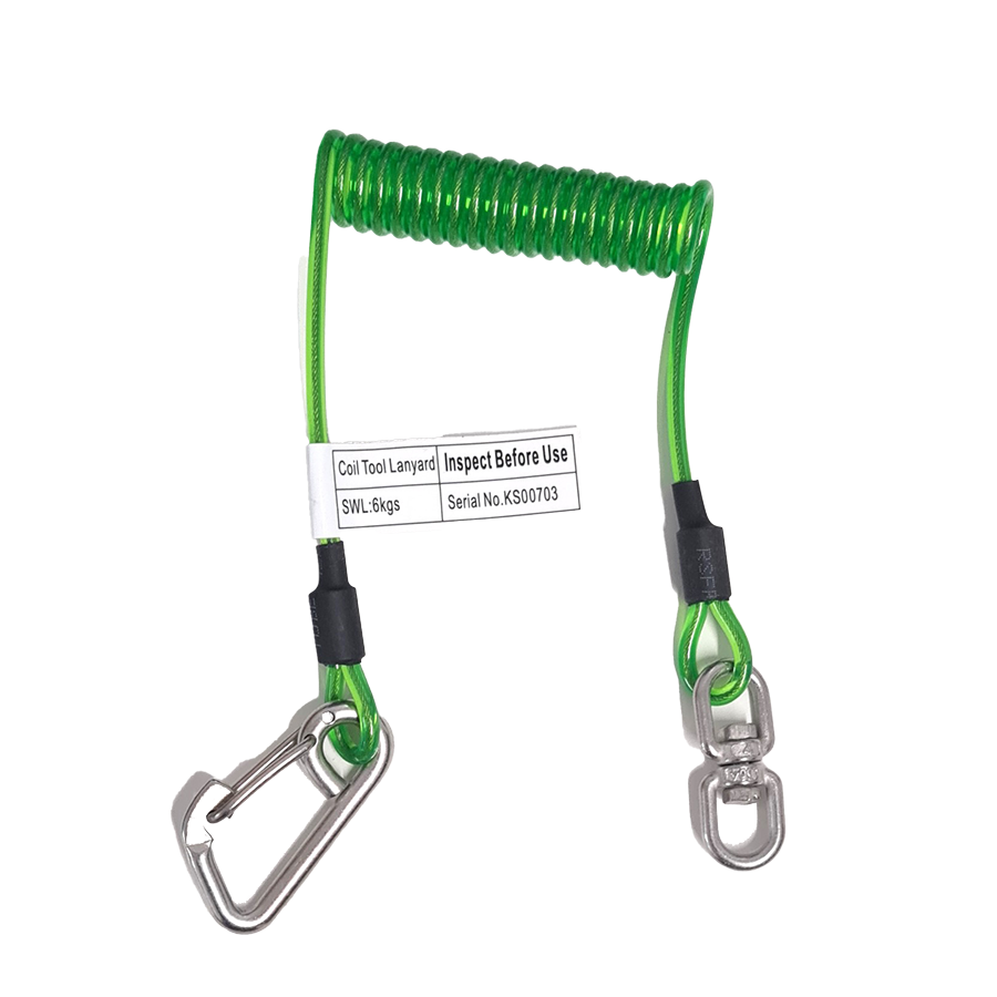 Scaffolder's Coiled Tool Lanyard, capacity 6kg - Complete Scaffold ...