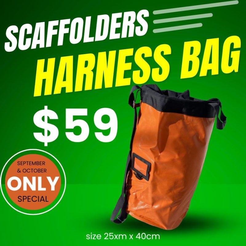 orange and black scaffolders harness bag