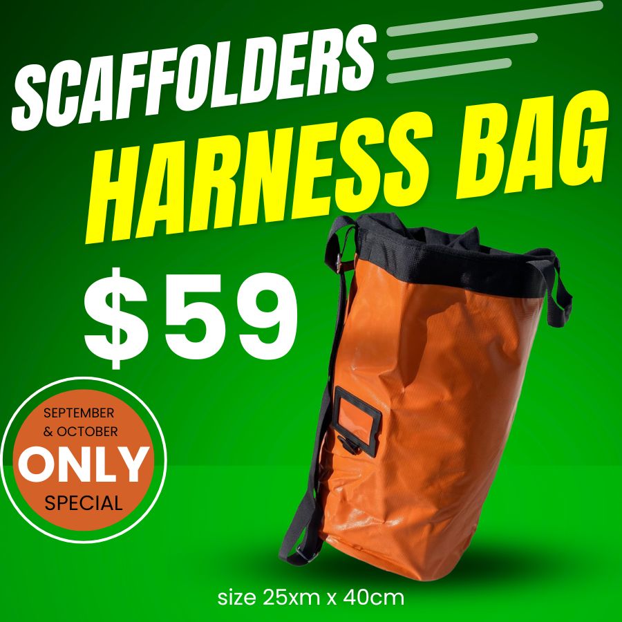 orange and black scaffolders harness bag
