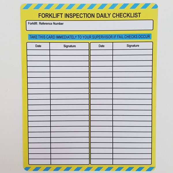 Forklift Inspection Tag Kit Complete Scaffold