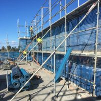 commercial scaffolding project